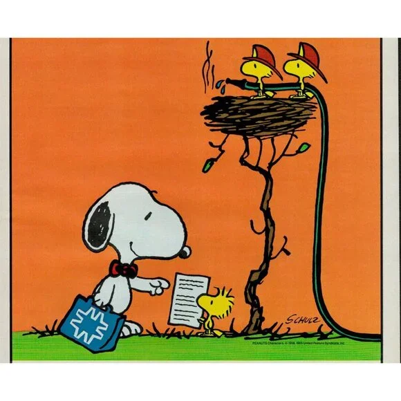 1985 Metropolitan Life Vintage Print Ad f/ Snoopy and Woodstock (L20) - Picture 2 of 3